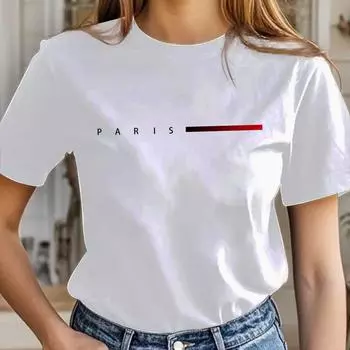 Женская футболка - Мягкая повседневная футболка с круглым вырезом и короткими рукавами XS