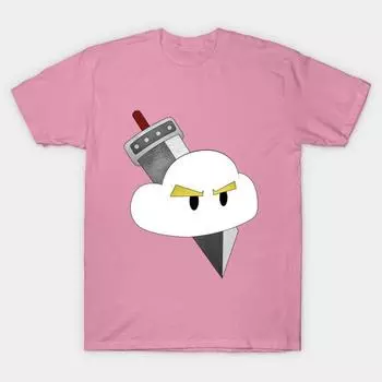 Женская футболка Облако Принт Харадзюку Каваий Футболка Летняя Футболка с Коротким Рукавом Женская Футболка Топ S розовый