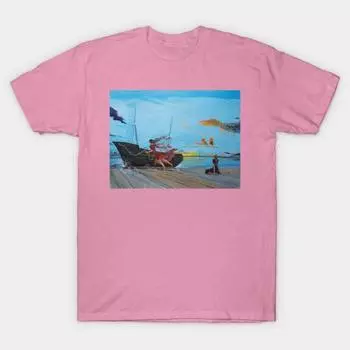 Женская футболка Они ...В Гаванях Принт Харадзюку Каваий Футболка Летняя с коротким рукавом Женская футболка Топ S