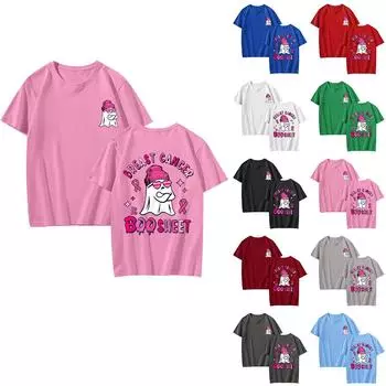 Женская футболка, повседневный свободный пуловер с круглым вырезом и коротким рукавом с принтом L