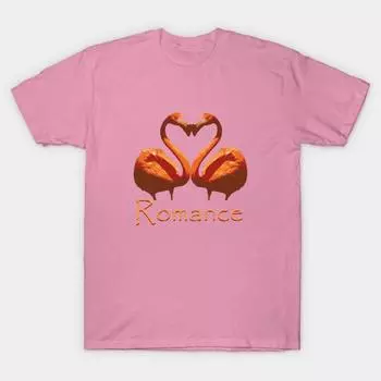 Женская футболка Романтика фламинго Принт Харадзюку Кавайная футболка Летняя футболка с коротким рукавом Женская футболка Топ S розовый