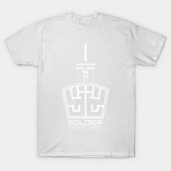 Женская футболка Рядовой первого класса Принт Харадзюку Кавайная футболка Летняя с коротким рукавом Женская футболка Топ S белый