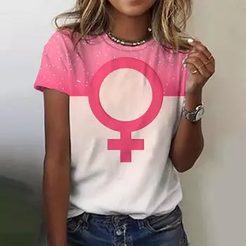 Женская футболка с 3d принтом, модные футболки с короткими рукавами и круглым вырезом, летняя свободная женская одежда в стиле Харадзюку для девочек 3XL