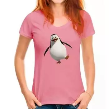 Женская футболка с 3D-принтом в виде пингвина, с короткими рукавами, повседневная одежда с изображением животных, классная уличная летняя мода, хит продаж, удобная S