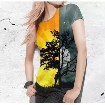 Женская футболка с цифровой 3D печатью, модная, универсальная, тонкая, легкая, повседневная одежда, Harajuku, с коротким рукавом, летняя уличная одежда для отдыха 5XL