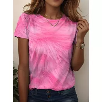 Женская футболка с цветочным графическим принтом, растения, винтажная, стильная, классическая, с коротким рукавом, с круглым вырезом, обычный топ S