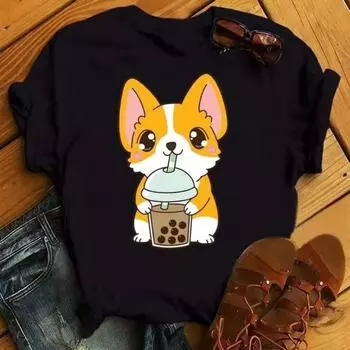 Женская футболка с цветочным принтом Holiday Weekend Basic с коротким рукавом и круглым вырезом с индивидуальным принтом S