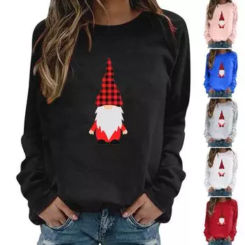 Женская футболка с длинным рукавом и круглым вырезом с забавным принтом ко Дню святого Валентина, толстовка L чёрный