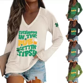 Женская футболка с длинным рукавом и принтом Bad Witch Casual Top XXL