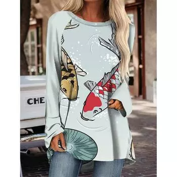 Женская футболка с длинным рукавом, весна-осень, одежда 2010 года, повседневные мягкие рубашки, женские пуловеры, базовая футболка, уличная одежда, длинные топы, блузки 3XL