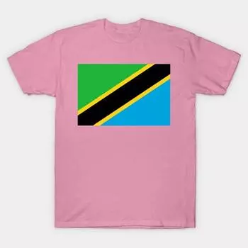 Женская футболка с флагом Танзании, принт Харадзюку, кавайная футболка, летняя футболка с коротким рукавом, женская футболка, топ, футболка S розовый