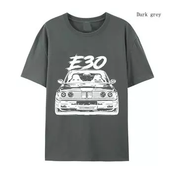 Женская футболка с изображением автомобиля E30 Весна Осень Женская футболка с изображением автомобиля E30 Топы Эстетическая одежда Модная женская футболка с изображением автомобиля E30 S