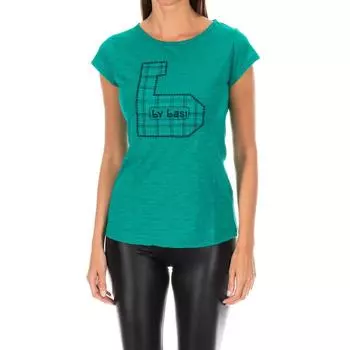 Женская футболка с коротким рукавом и круглым вырезом ADM0099 S зелёный