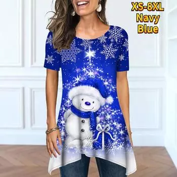 Женская футболка с коротким рукавом и открытым круглым вырезом в стиле ретро, летние свободные топы для свиданий, бизнес-футболка с коротким рукавом XS-8XL M