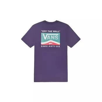 Женская футболка с короткими рукавами и большой спиной с логотипом Vans, фиолетовая VN0A4MNDY0X M