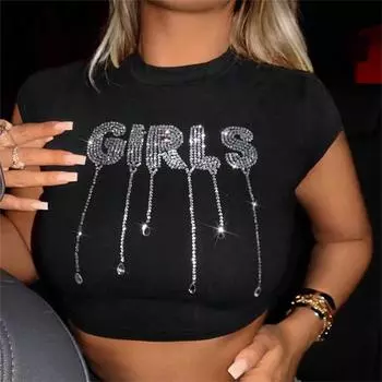 Женская футболка с короткими рукавами и круглым вырезом Navel Hot Brick S чёрный