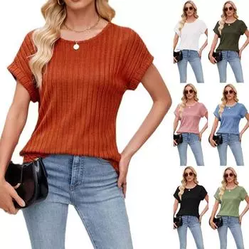 Женская футболка с короткими рукавами, повседневная и модная, с чувством стиля, весна-лето, сексуальная, с утягивающей талией, с короткими рукавами S белый