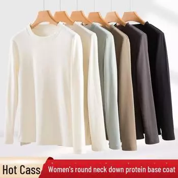 Женская футболка с круглым вырезом и длинным рукавом из термошелкового протеинового базового слоя L хаки