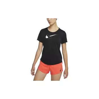 Женская футболка с круглым вырезом Nike Solid Logo Print, черная DD6479-010 S