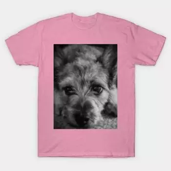 Женская футболка с милым щенком, принт Харадзюку, кавайная футболка, летняя футболка с коротким рукавом, женская футболка, топ S розовый