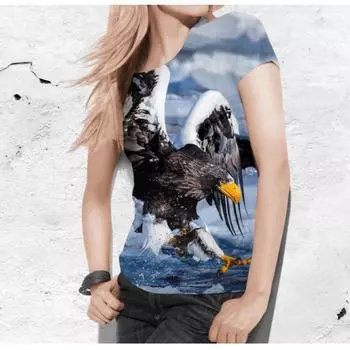 Женская футболка с милыми мультяшными животными, цифровая 3D печать, модная тенденция, тонкая легкая одежда с короткими рукавами, летняя универсальная одежда для отдыха 5XL