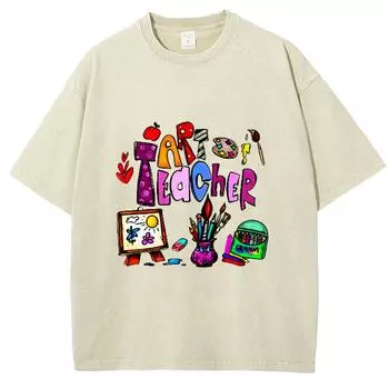 Женская футболка с надписью «Учитель» на тему Дня учителя, большие хлопковые футболки Y2K Hot Sweetheart Girly с коротким рукавом S