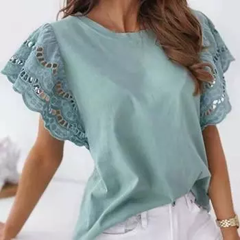 Женская футболка с открытыми рукавами, однотонная облегающая блузка для повседневного ношения XL абрикосовый