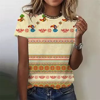 Женская футболка с принтом 3D-цветов, с круглым вырезом, с коротким рукавом, футболки, уличная женская футболка большого размера, модная женская одежда XXS