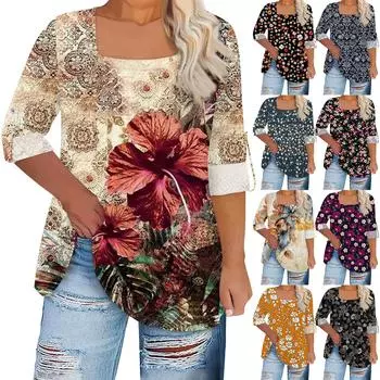 Женская футболка с принтом, длинные рукава реглан, базовый квадратный топ стандартного размера для повседневной моды XXXXXL чёрный