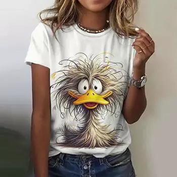 Женская футболка с принтом кота, повседневная футболка с коротким рукавом и 3D-принтом, модная уличная одежда, свитер с круглым вырезом, летняя женская свободная одежда S
