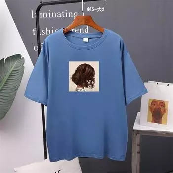 Женская футболка с принтом, летняя верхняя женская футболка, эстетические топы Y2k M чёрный