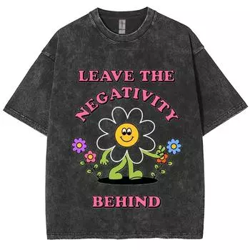 Женская футболка с принтом маленьких ромашек, из выстиранного денима, оверсайз, с рукавом половинной длины, милый повседневный модный топ на лето S