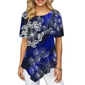 Женская футболка с принтом, подходящий пуловер с коротким рукавом, летняя повседневная сексуальная универсальная забавная женская одежда с круглым вырезом S