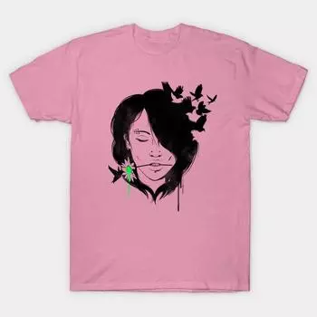 Женская футболка с принтом ромашек Харадзюку, кавайная футболка, летняя футболка с коротким рукавом, женская футболка, топ S розовый