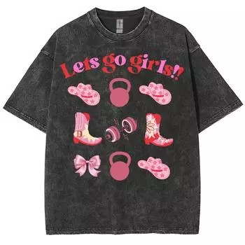 Женская футболка с принтом розового банта, стираная джинсовая ткань, свободного покроя, с коротким рукавом, молодежная мода, милый топ на лето S