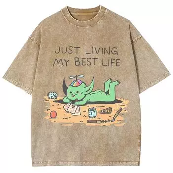 Женская футболка с принтом «Зеленый призрак» для гребли, выстиранный деним, оверсайз, рукав до локтя, унисекс, топовая вещь для продажи, пародийный модный дизайн S