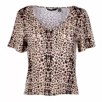 Женская футболка с V-образным вырезом и принтом VERO MODA