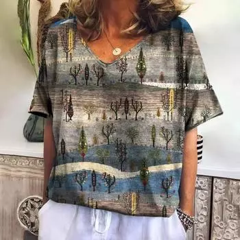 Женская футболка с V-образным вырезом. Летние повседневные модные топы с короткими рукавами. Новый тренд. Полосатый стиль. Ветер Харадзюку. Свободная женская одежда больших размеров. S