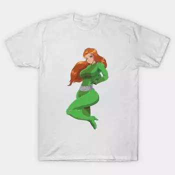 Женская футболка Сэм Принт Харадзюку Каваий Футболка Летняя с коротким рукавом Женская футболка Топ S белый