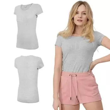 Женская футболка серого меланжа 4F H4Z22 TSD353 S S серый