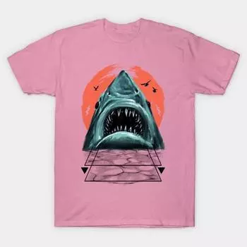 Женская футболка Sharkster с принтом Харадзюку, кавайная футболка, летняя футболка с коротким рукавом, женская футболка, топ S розовый