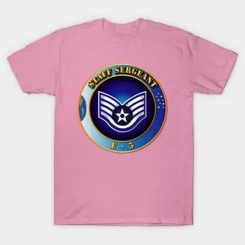 Женская футболка Штаб-сержант ВВС США E5 Монета Принт Харадзюку Кавайная футболка Летняя футболка с коротким рукавом Женская футболка Топ S