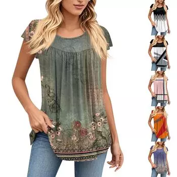 Женская футболка средней длины с круглым вырезом и коротким рукавом, свободная повседневная футболка с коротким рукавом, топ L армия зеленый