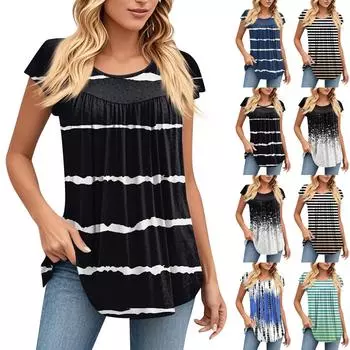 Женская футболка средней длины с круглым вырезом и коротким рукавом, свободная повседневная футболка с коротким рукавом, топ L чёрный