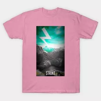 Женская футболка Strike с принтом Харадзюку Каваий футболка Летняя футболка с коротким рукавом Женская футболка Топ S розовый