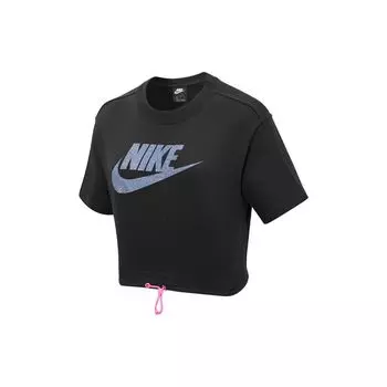 Женская футболка свободного покроя с круглым вырезом и короткими рукавами Nike Sportswear Logo, черные DD2087-010 L