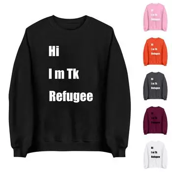 Женская футболка, топы, свободные, модные и повседневные, с принтом ко Дню святого Валентина, с круглым вырезом и длинными рукавами M шафрановый