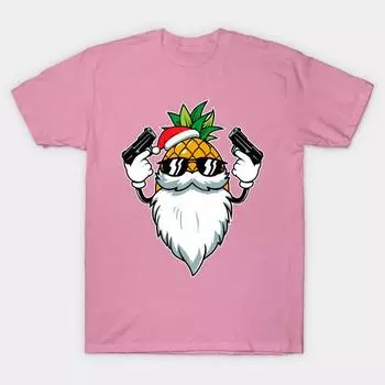 Женская футболка Убийца Санта Принт Харадзюку Каваий Футболка Летняя с коротким рукавом Женская футболка Топ S розовый