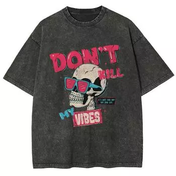 Женская футболка унисекс свободного кроя, вареный деним, круглый вырез, короткий рукав, летний тренд, хип-хоп, Y2K, мягкий топ, мужской S