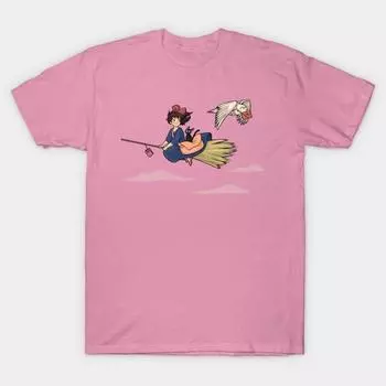 Женская футболка Волшебные доставки Принт Харадзюку Кавайная футболка Летняя футболка с коротким рукавом Женская футболка Топ S розовый